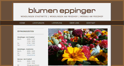 Desktop Screenshot of blumen-eppinger.de